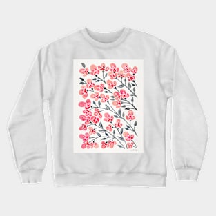 pink black cherry blossom Crewneck Sweatshirt